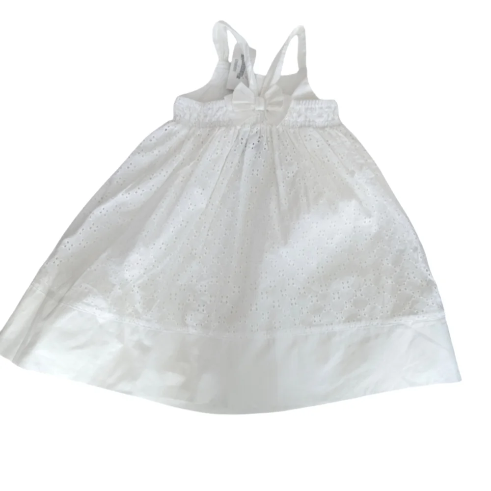 NWT Gymboree Embroidery Girls White Dress Sleeveless Cotton Size 4T
